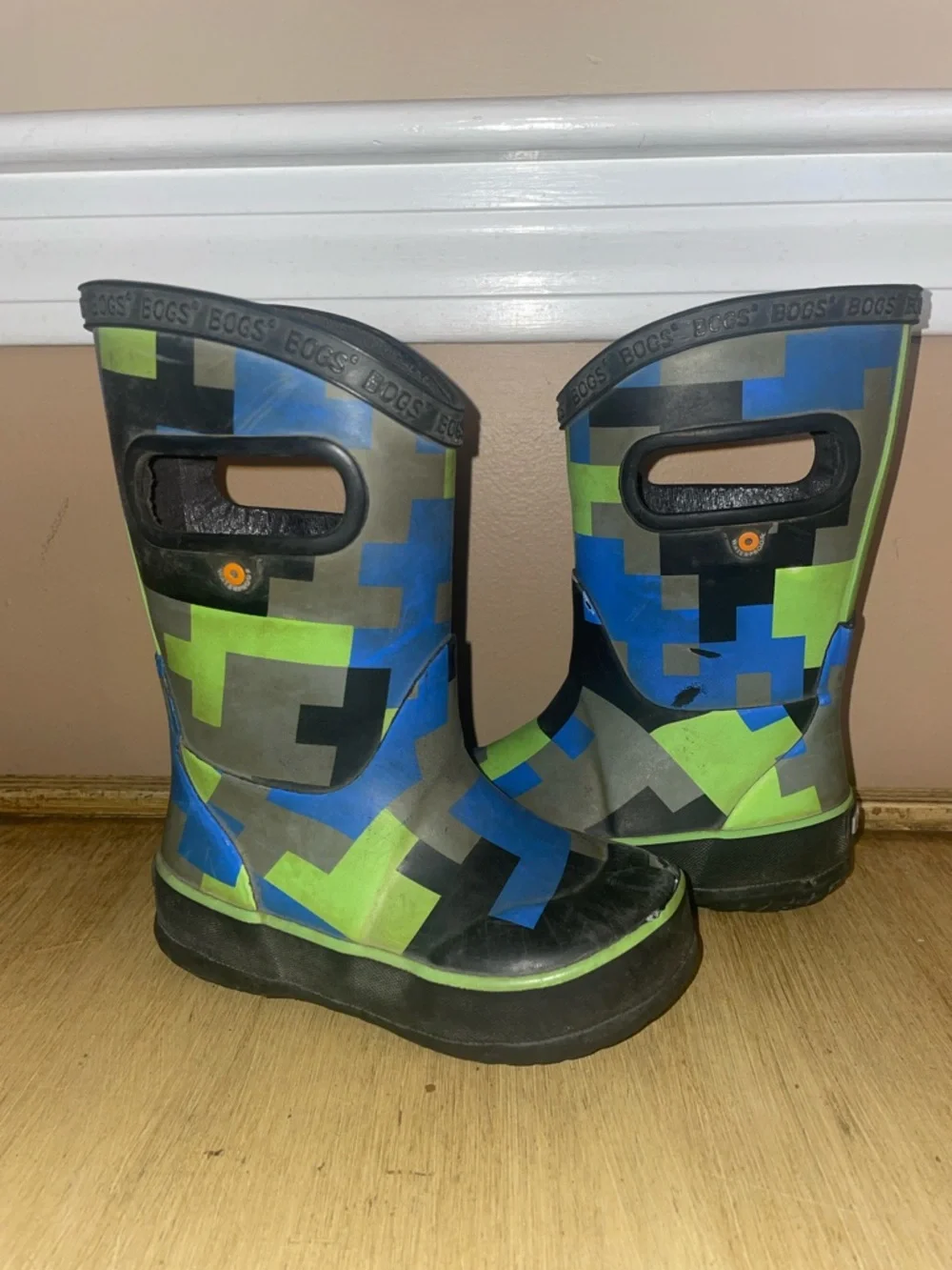 BOGS Unisex- Little Kid Camo Child Kids' Rain Boot sz 7